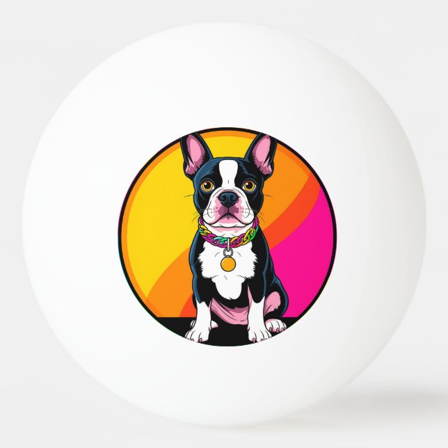 Adorable Cartoon Dog Ping Pong Ball (Front)