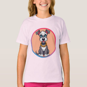 Adorable Cartoon Dog Smiling Cheerfully T-Shirt