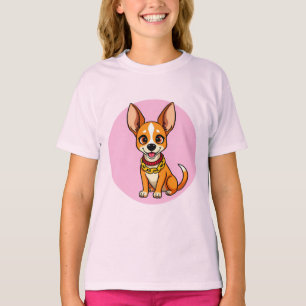 Adorable Cartoon Dog Smiling Cheerfully T-Shirt