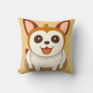 Adorable Cartoon Dog With Cheery Expression Cushion