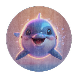 Adorable Cartoon Dolphin Cutting Board