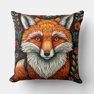 Adorable Cartoon Fox Sitting Cushion