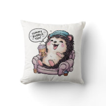 Adorable Cartoon Hedgehog: Cozy, Kawaii Vibes