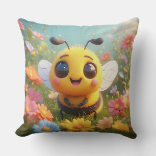 Adorable Cartoon Honey Bee Cushion