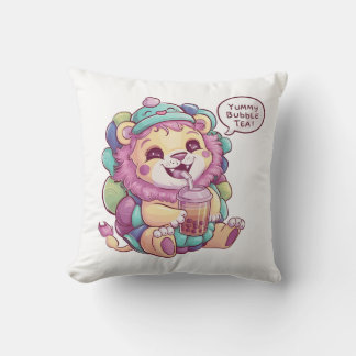 Adorable Cartoon Lion: Cozy, Kawaii Vibes Cushion