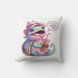 Adorable Cartoon Lizard: Cozy, Kawaii Vibes Cushion