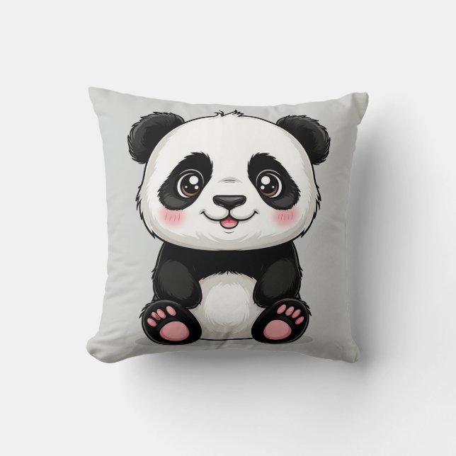 Adorable Cartoon Panda Cushion (Front)