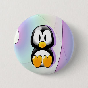 Adorable Cartoon Penguin 6 Cm Round Badge