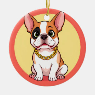 Adorable Cartoon Puppy Ceramic Tree Decoration