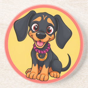 Adorable Cartoon Puppy Coaster