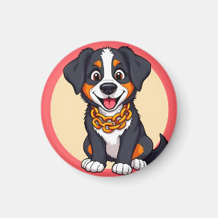 Adorable Cartoon Puppy Magnet