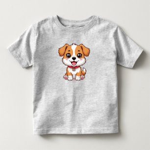 Adorable Cartoon Puppy Toddler T-Shirt