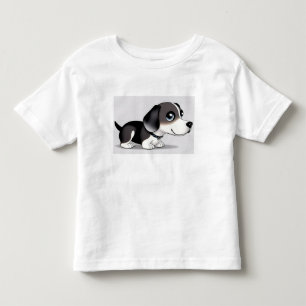 Adorable Cartoon Puppy With Bright Eyes Toddler T-Shirt