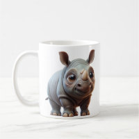 Adorable Cartoon Rhino Character Design