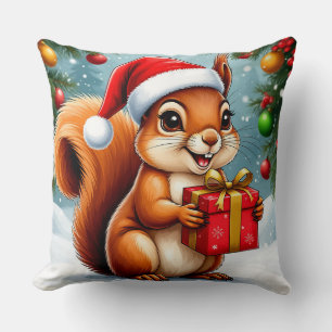 Adorable Cartoon Squirrel Cushion