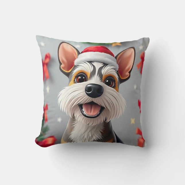 Adorable cartoon-style dog cushion (Front)