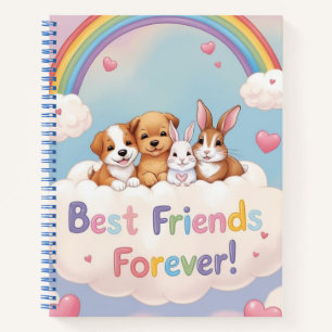 Adorable Cat Best Friends Forever Notebook