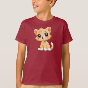 Adorable Cat Cartoon  T-Shirt