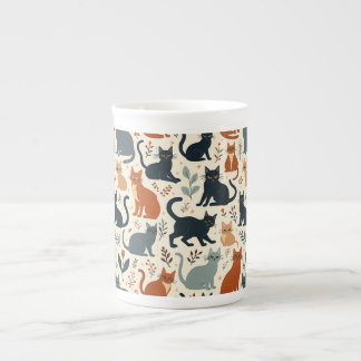 Adorable Cat Character Mug