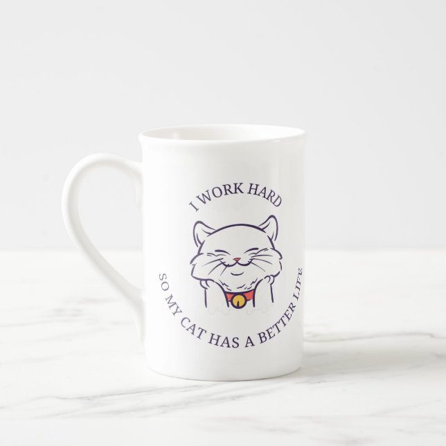 Adorable Cat Coffee Mug – Gift for Cat Lovers (Left)