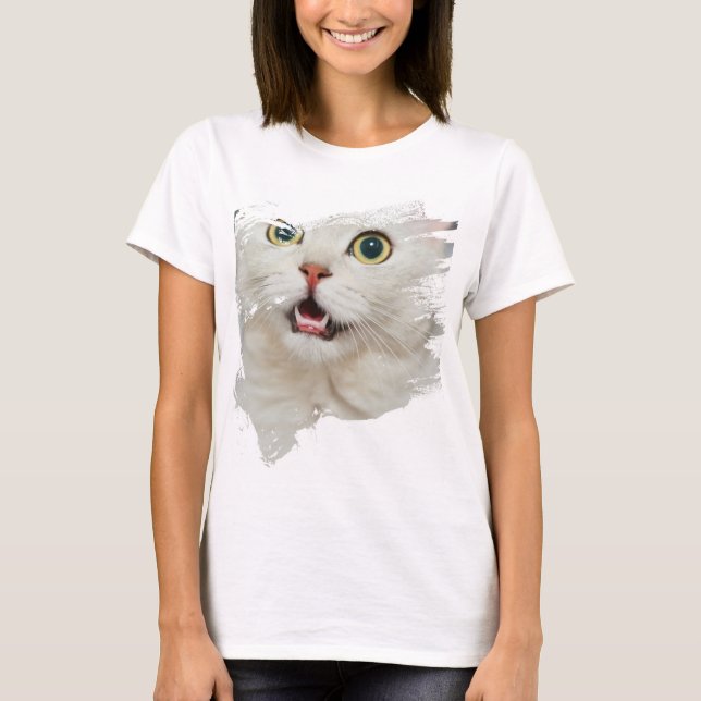 Adorable Cat Design T-Shirt (Front)