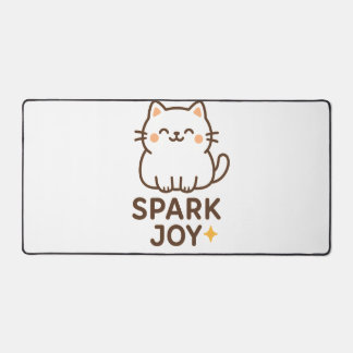 “Adorable Cat Desk Mat – Spark Joy Cozy Esthetic”