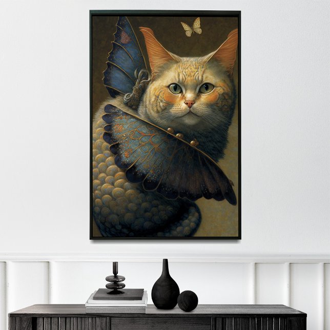 Adorable Cat Dragon with Butterfly Wings Poster (Creator Uploaded)