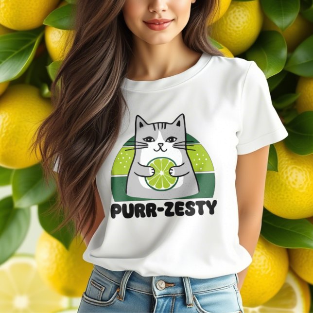 Adorable Cat Holding Lime Tri-Blend Shirt (Creator Uploaded)