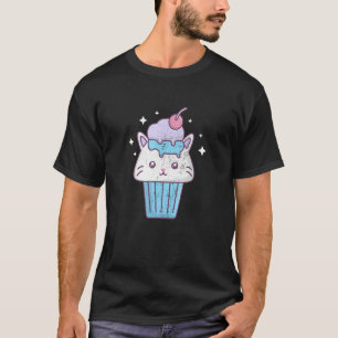 Adorable Cat Ice Cream Cone Scoops Gelato Men Wome T-Shirt