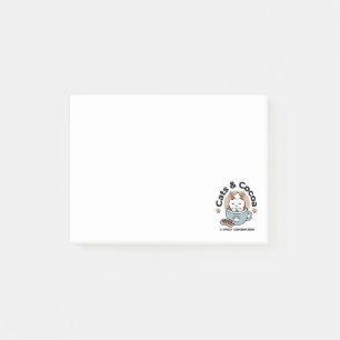 Adorable Cat in Mug Holiday Design - Cat & Cocoa Post-it Notes