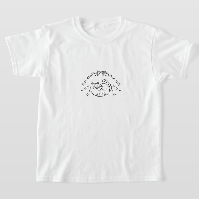Adorable Cat Kid's T-Shirt (Laydown)