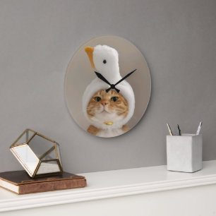 Adorable Cat  Large Clock