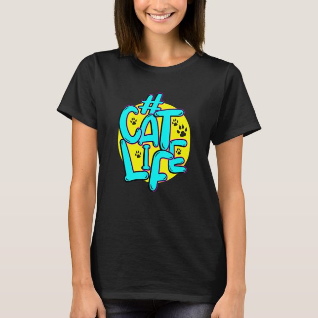 Adorable Cat Life T-Shirt (Front)