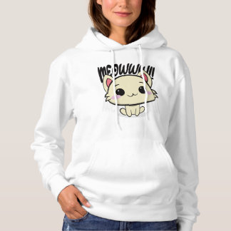 adorable cat - Meow! Hoodie