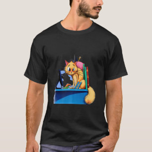 Adorable cat meow kitty portrait cute kitten cat T-Shirt