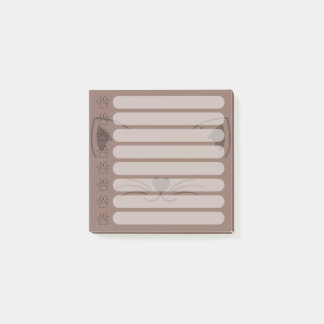 Adorable Cat Personalised Post-it Notes