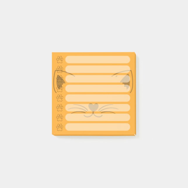 Adorable Cat Personalised Post-it Notes (Front)