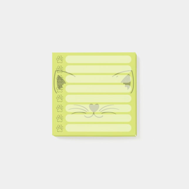 Adorable Cat Personalised Post-it Notes (Front)