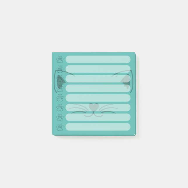 Adorable Cat Personalised Post-it Notes (Front)