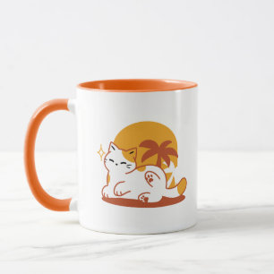 Adorable Cat Relaxing in the Sunshine – Summer Pet Mug