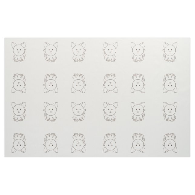 Adorable cat sketch fabric (Fat Quarter)