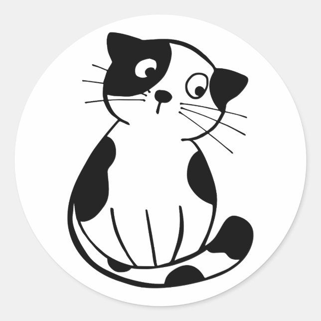 Adorable Cat Theme Sticker Crafted for Personal Fl (Front)