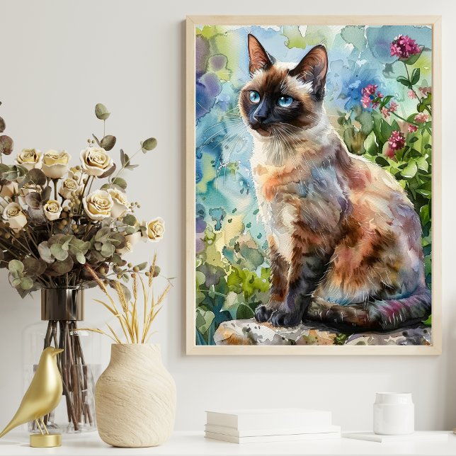 ADORABLE CAT WATERCOLOR ILLUSTRATION POSTER (Creator Uploaded)