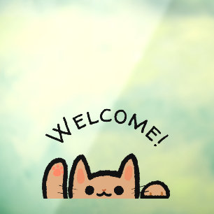 Adorable Cat Waving Welcome