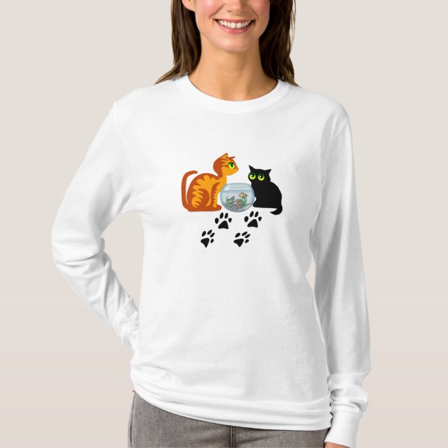 Adorable Cats At Play T-Shirt (Front)
