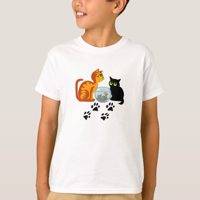 Adorable Cats At Play T-Shirt (Front)