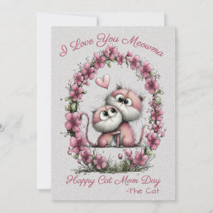 Adorable Cats Cat Mum Greeting Card