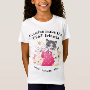 Adorable Cats Cousins Make the Best Friends Custom T-Shirt
