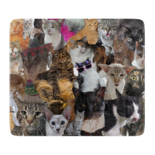 Adorable Cats Galore Glass Cutting Board