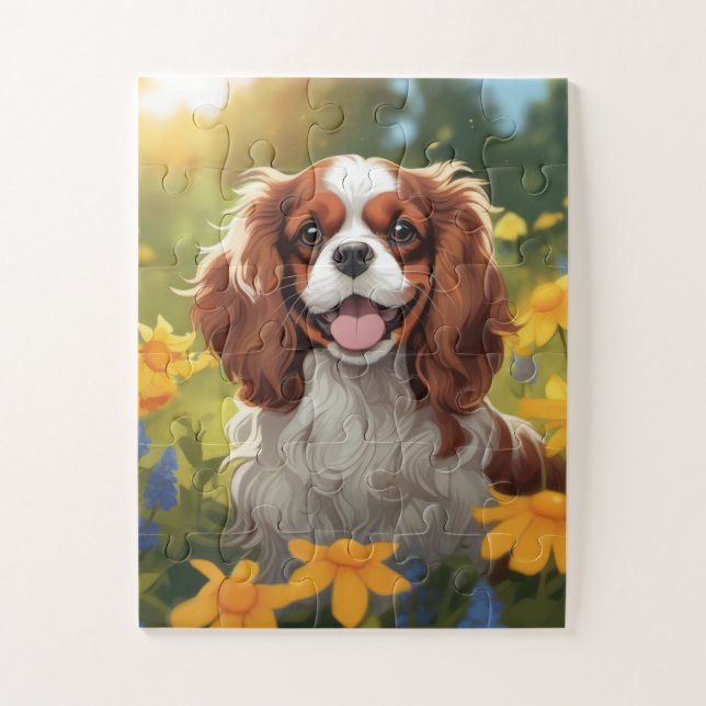 Adorable Cavalier King Charles Spaniel Jigsaw Puzzle (Vertical)